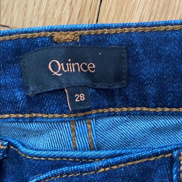 Quince Dark Blue Wide Leg Jeans - Picture 2 of 7